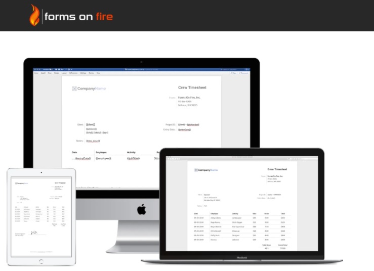 Forms On Fire saves you time and money by eliminating paperwork and speeding up data collection and distribution